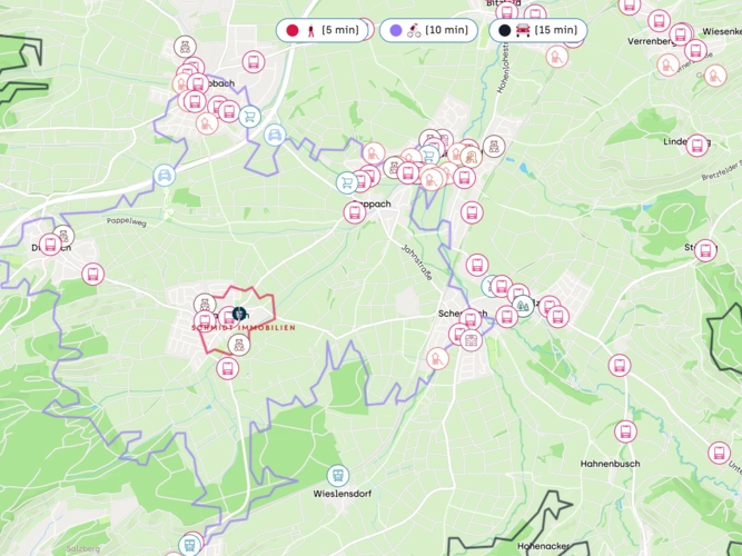 Lageplan Infrastruktur
