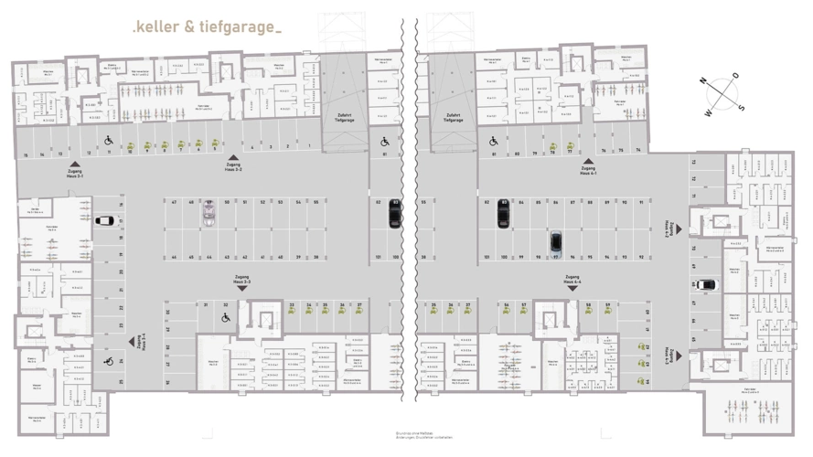 Tiefgarage und Keller