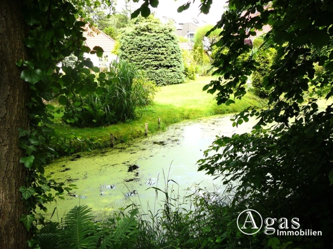 Kanal hinter dem Grundstück