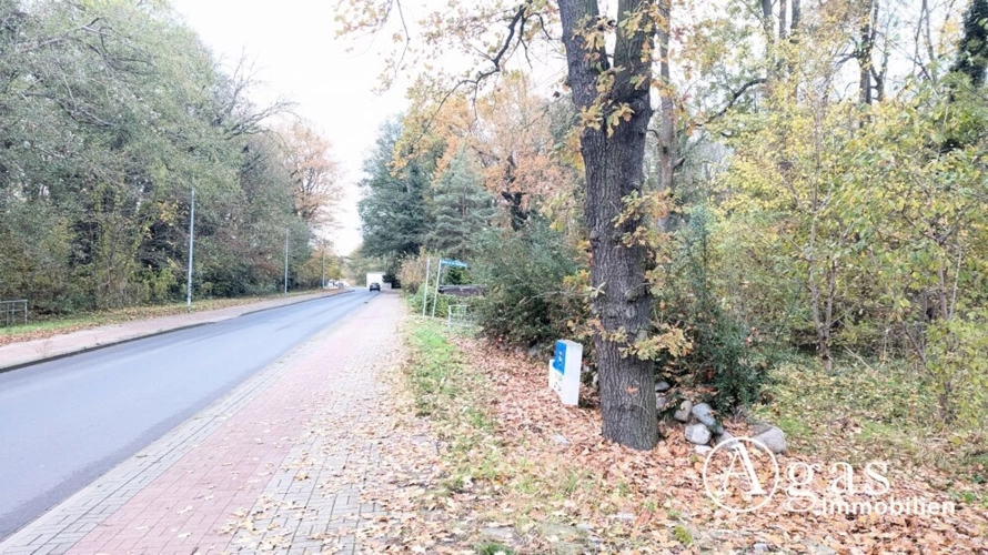 Straße am Grundstück