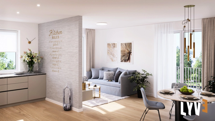 Visualisierung 2 Zimmer