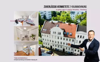 Helle & gut vermietete 2-Zimmerwohnung inkl. Bad mit Badewanne mitten in Reudnit...