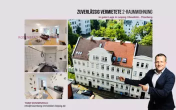 Attraktiv vermietete 2-Zimmerwohnung mit offenem Grundriss im Herzen von Reudnit...