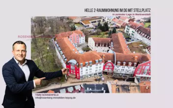 Helle 2-Raumdachgeschosswohnung mit Stellplatz in zentraler Lage in Markranstädt
