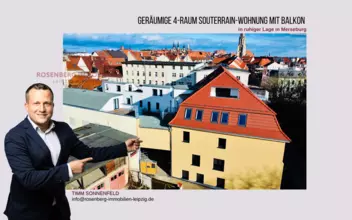 Top renovierte 4-Raum Souterrain-Wohnung in Merseburg viel Platz und Komfort