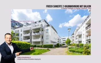 *bezugsfrei* Frisch sanierte 2-Raumwohnung mit Terrasse mitten im Leipziger Zent...