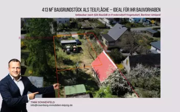 413 m² Baugrundstück im Berliner Umland Teilfläche mit Bebauung nach §34 BauGB